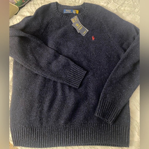 Ralph Lauren Men’s Classic Navy Wool Sweater XL NWT